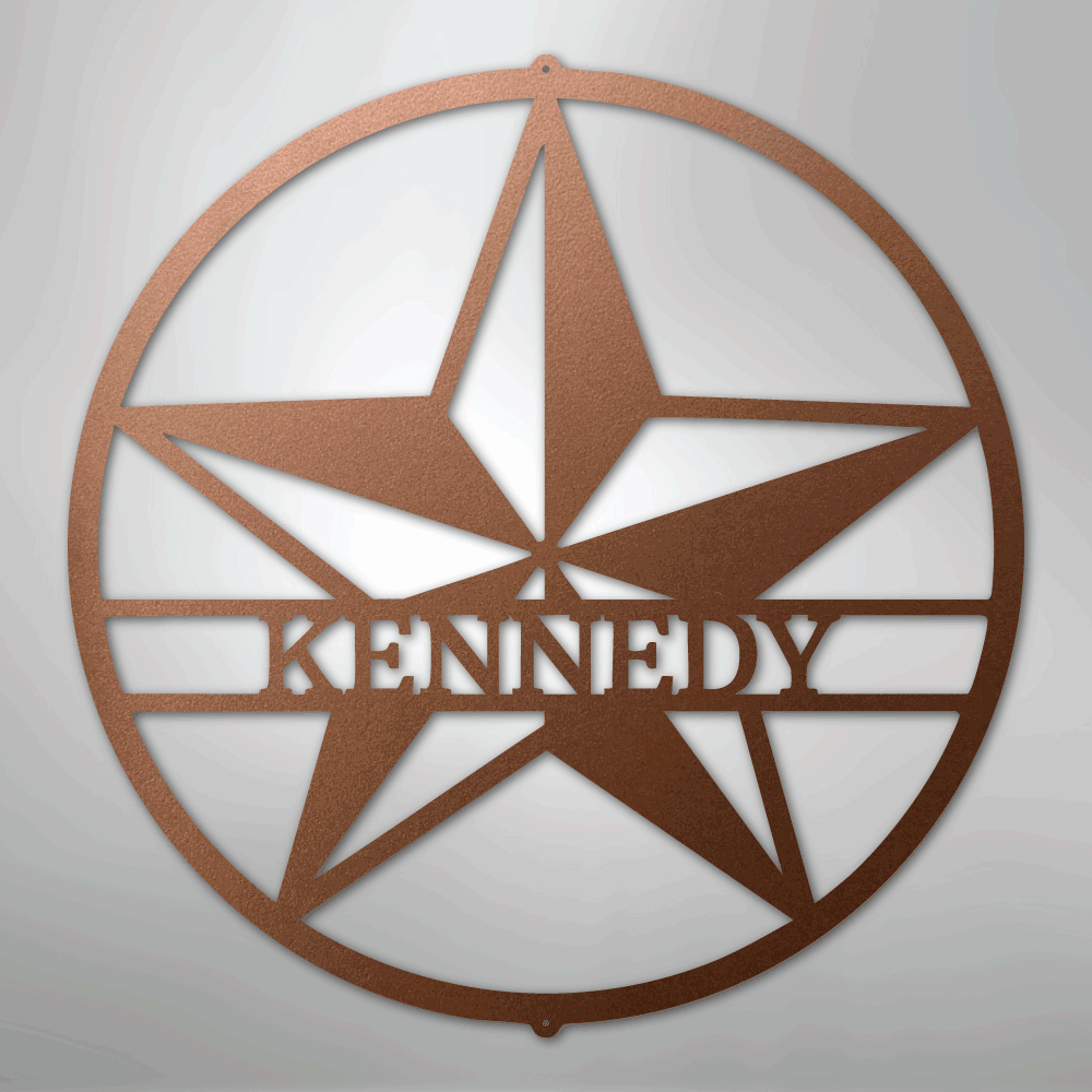 Star Monogram - Steel Sign