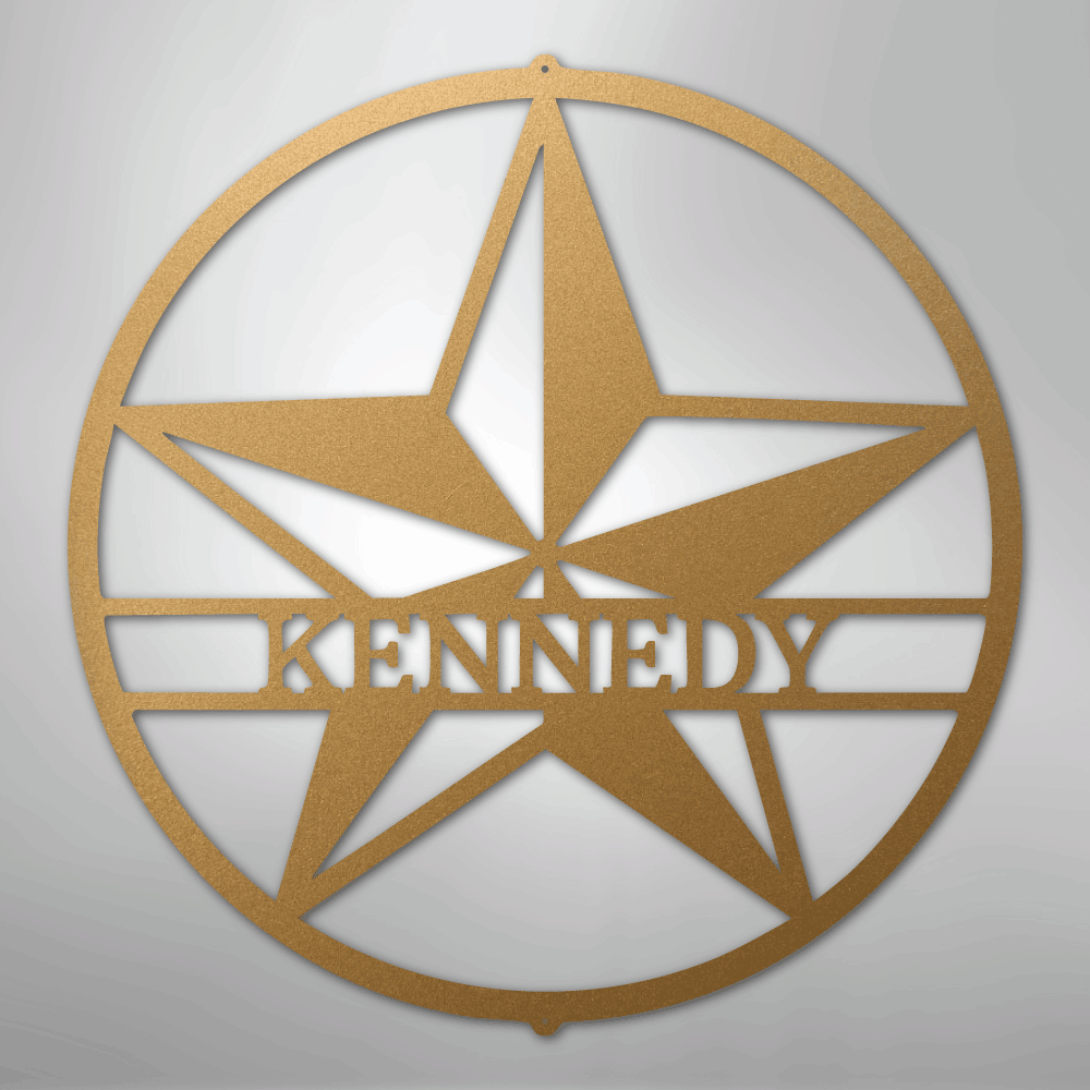 Star Monogram - Steel Sign