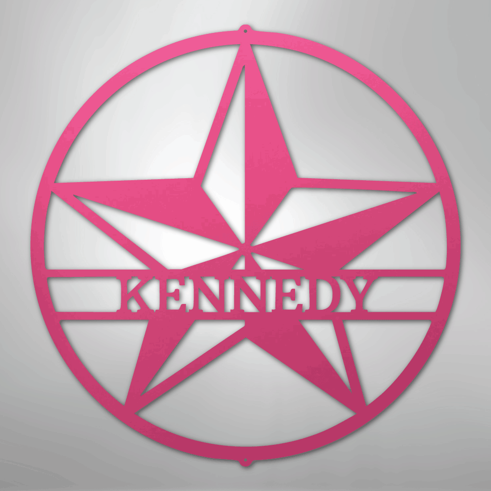 Star Monogram - Steel Sign