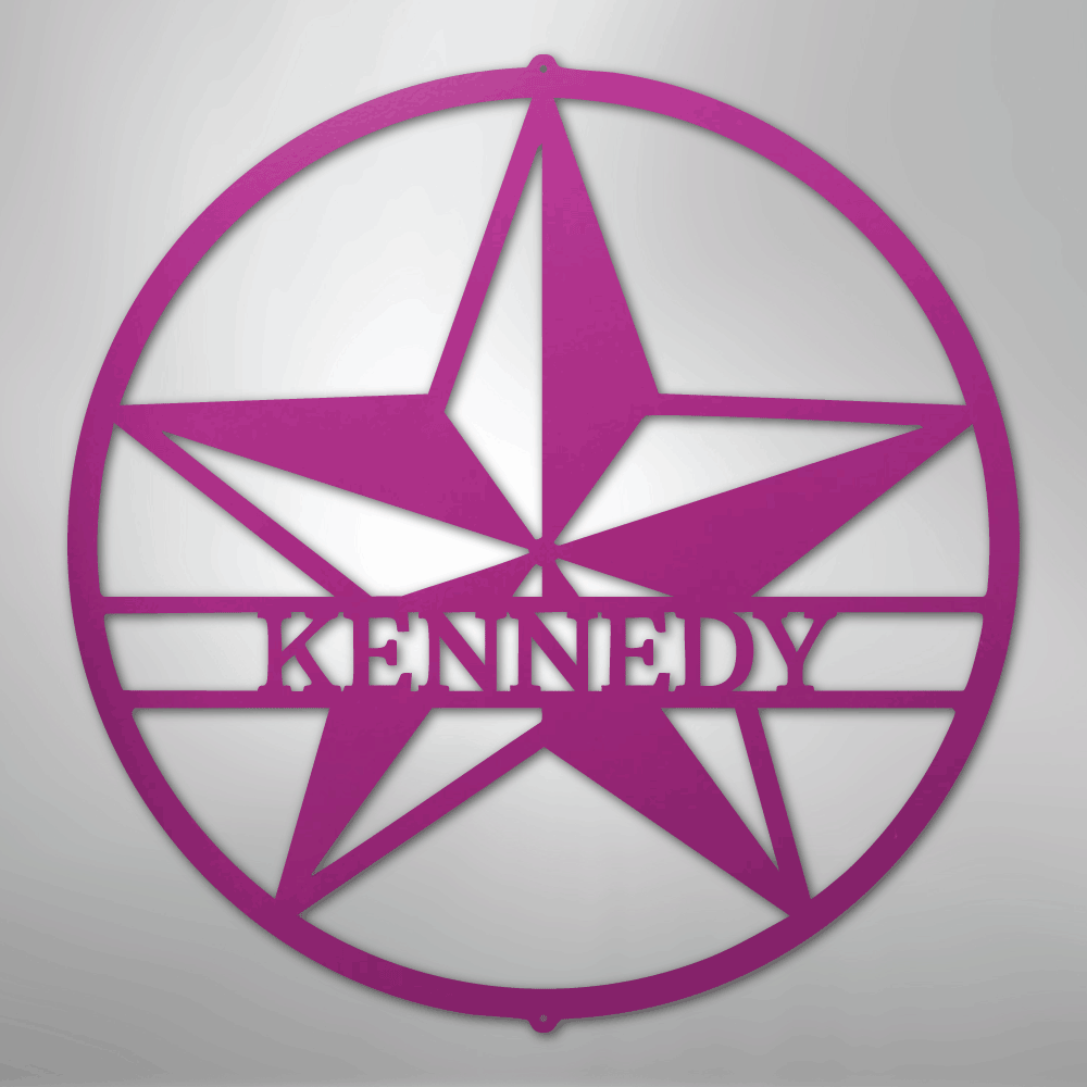 Star Monogram - Steel Sign