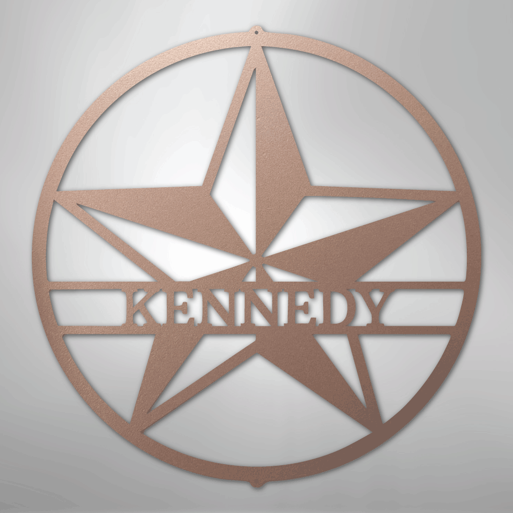 Star Monogram - Steel Sign