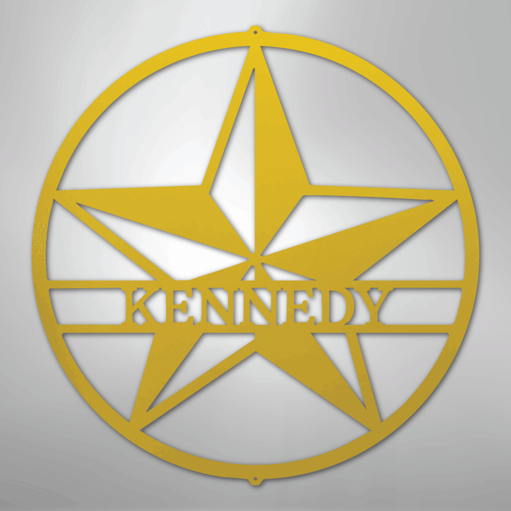 Star Monogram - Steel Sign