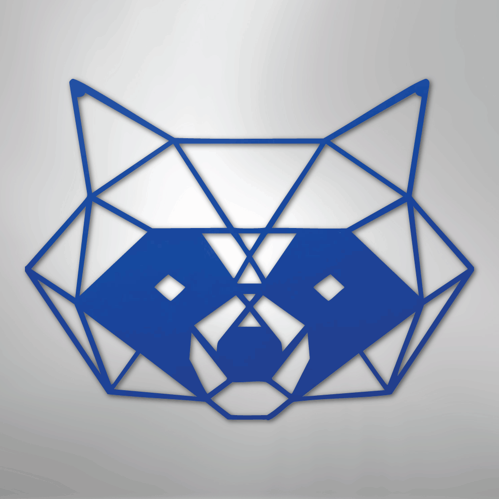 Geometric Raccoon - Steel Sign