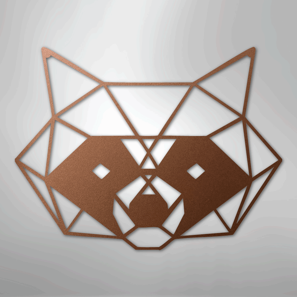 Geometric Raccoon - Steel Sign