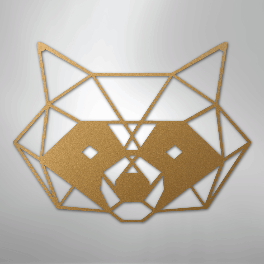 Geometric Raccoon - Steel Sign