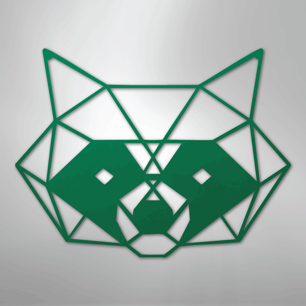 Geometric Raccoon - Steel Sign