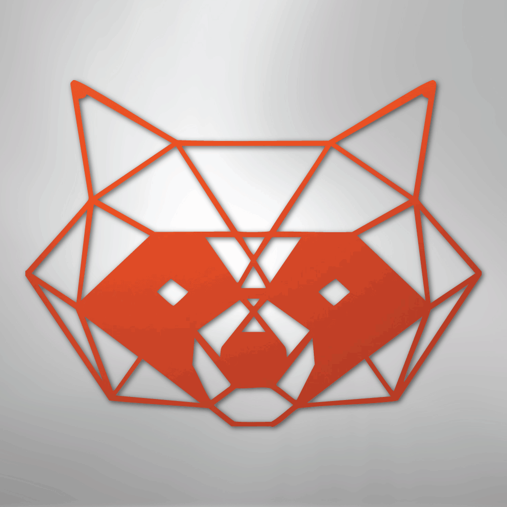 Geometric Raccoon - Steel Sign