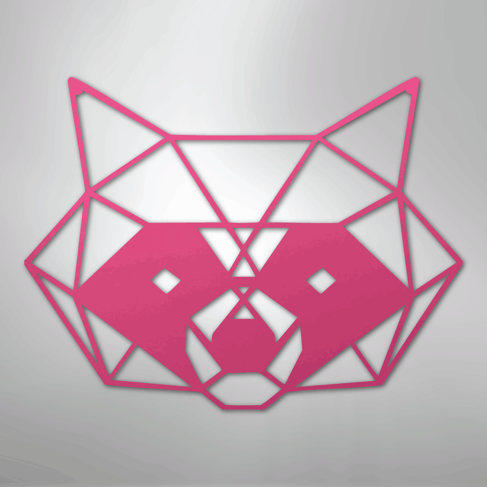 Geometric Raccoon - Steel Sign