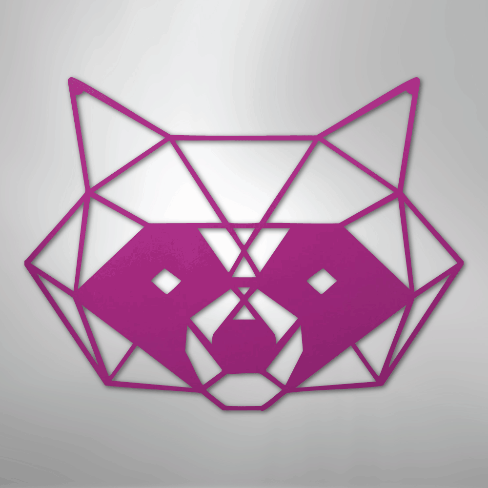 Geometric Raccoon - Steel Sign