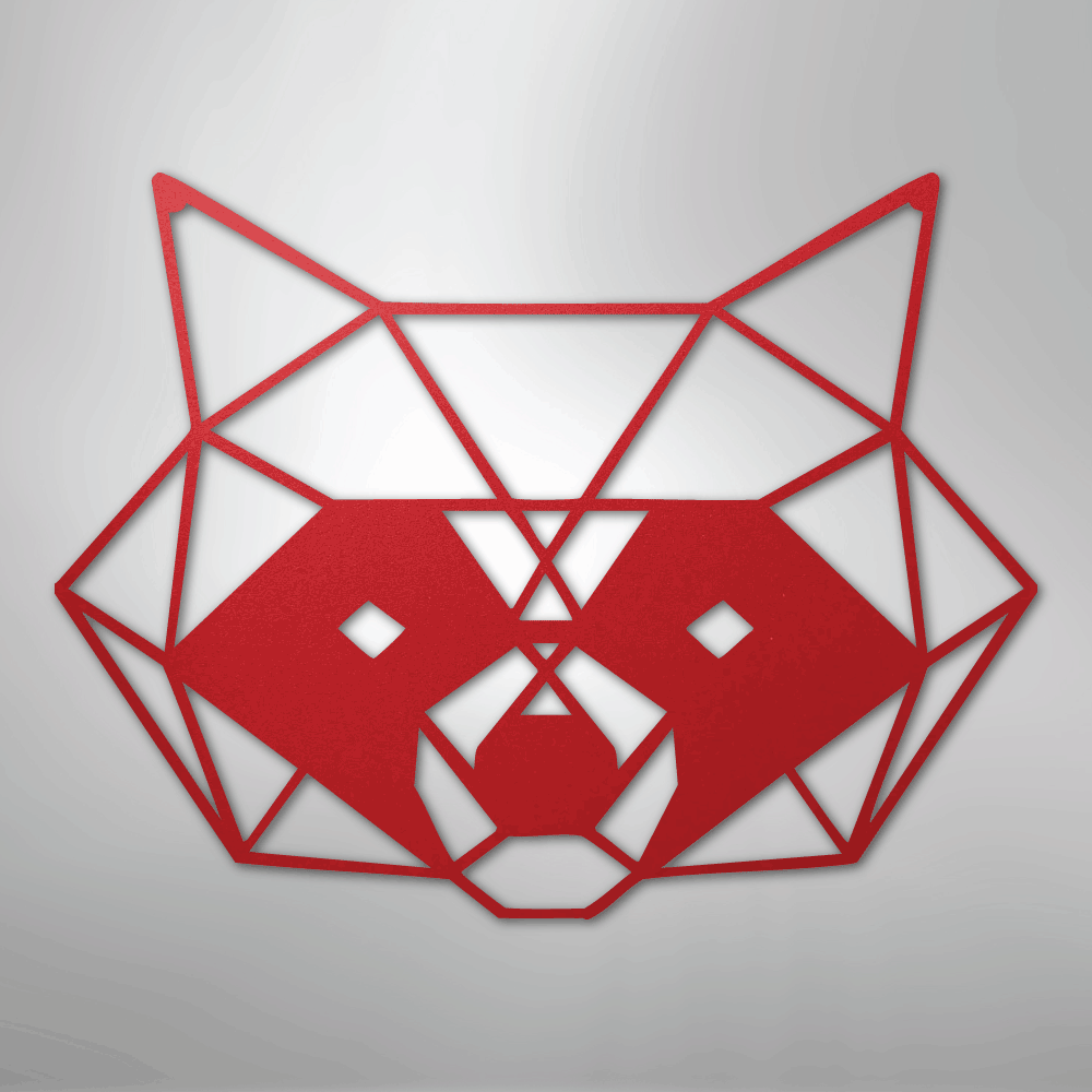 Geometric Raccoon - Steel Sign