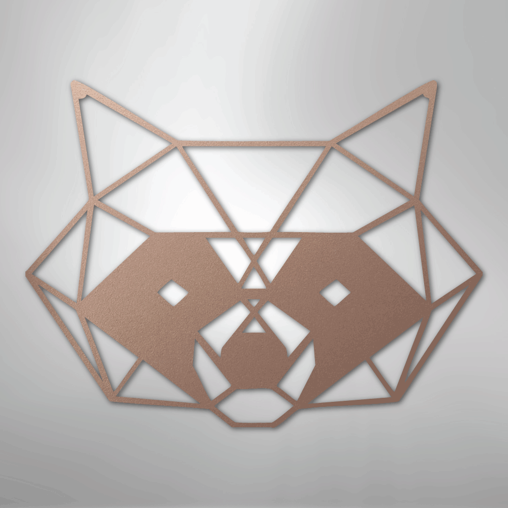 Geometric Raccoon - Steel Sign