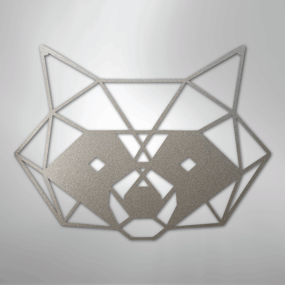 Geometric Raccoon - Steel Sign