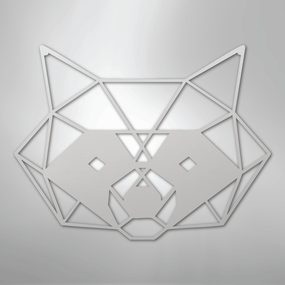 Geometric Raccoon - Steel Sign