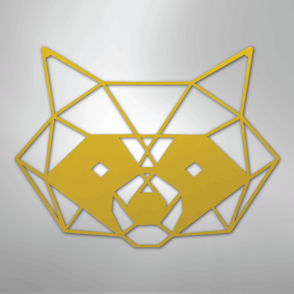 Geometric Raccoon - Steel Sign