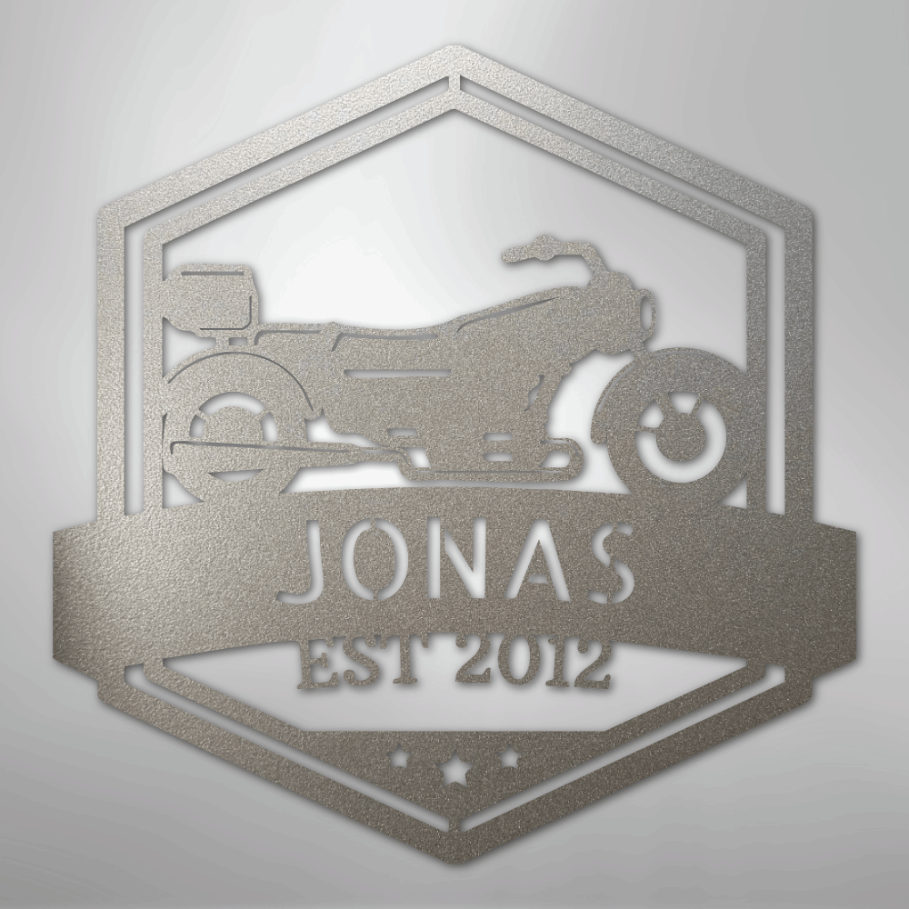 King Of The Road Monogram - Steel Sign