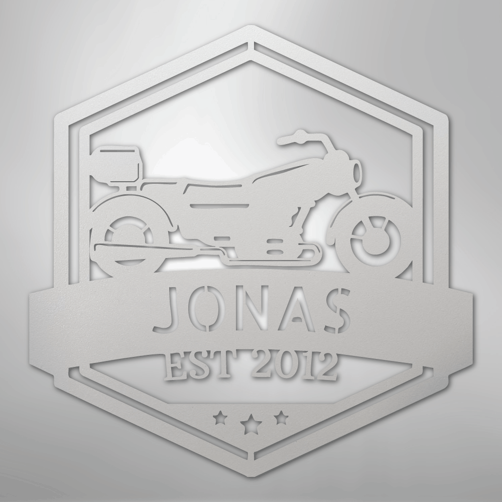 King Of The Road Monogram - Steel Sign