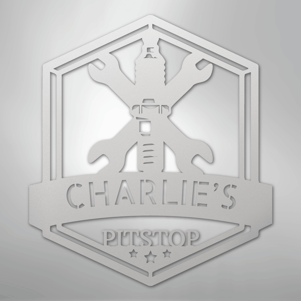 Grease Time Monogram - Steel Sign