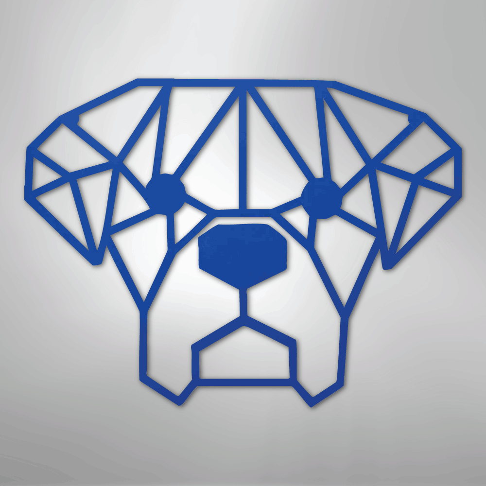 Geometric Dog - Steel Sign