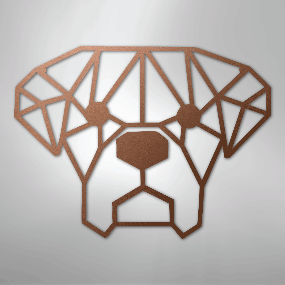Geometric Dog - Steel Sign