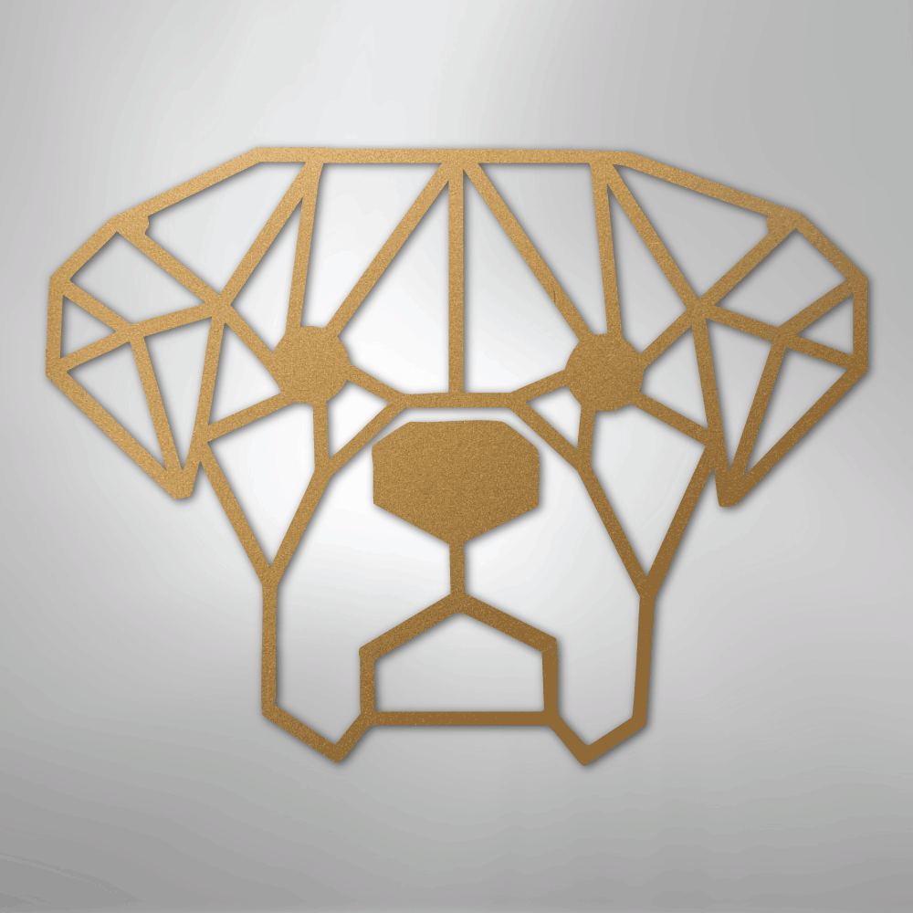Geometric Dog - Steel Sign