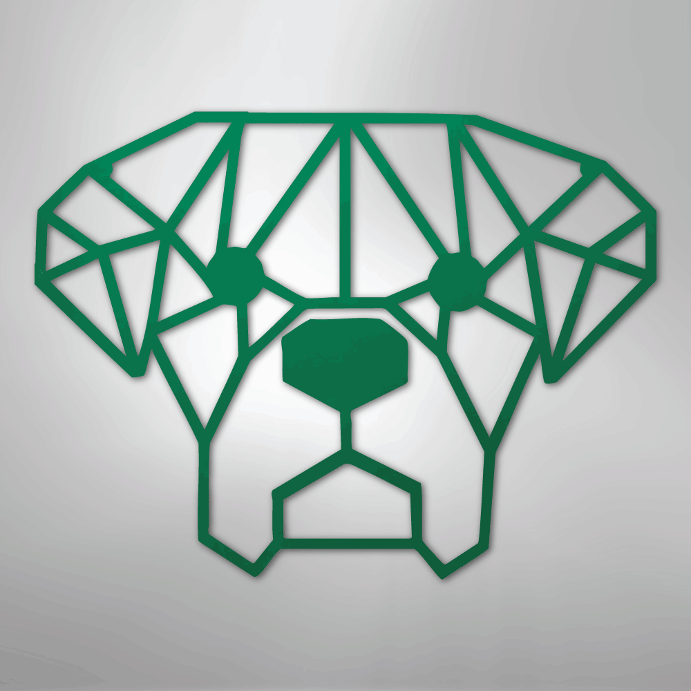 Geometric Dog - Steel Sign