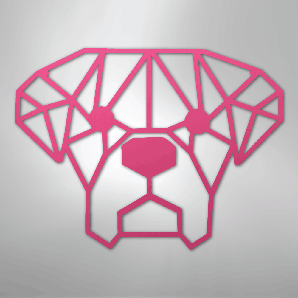 Geometric Dog - Steel Sign