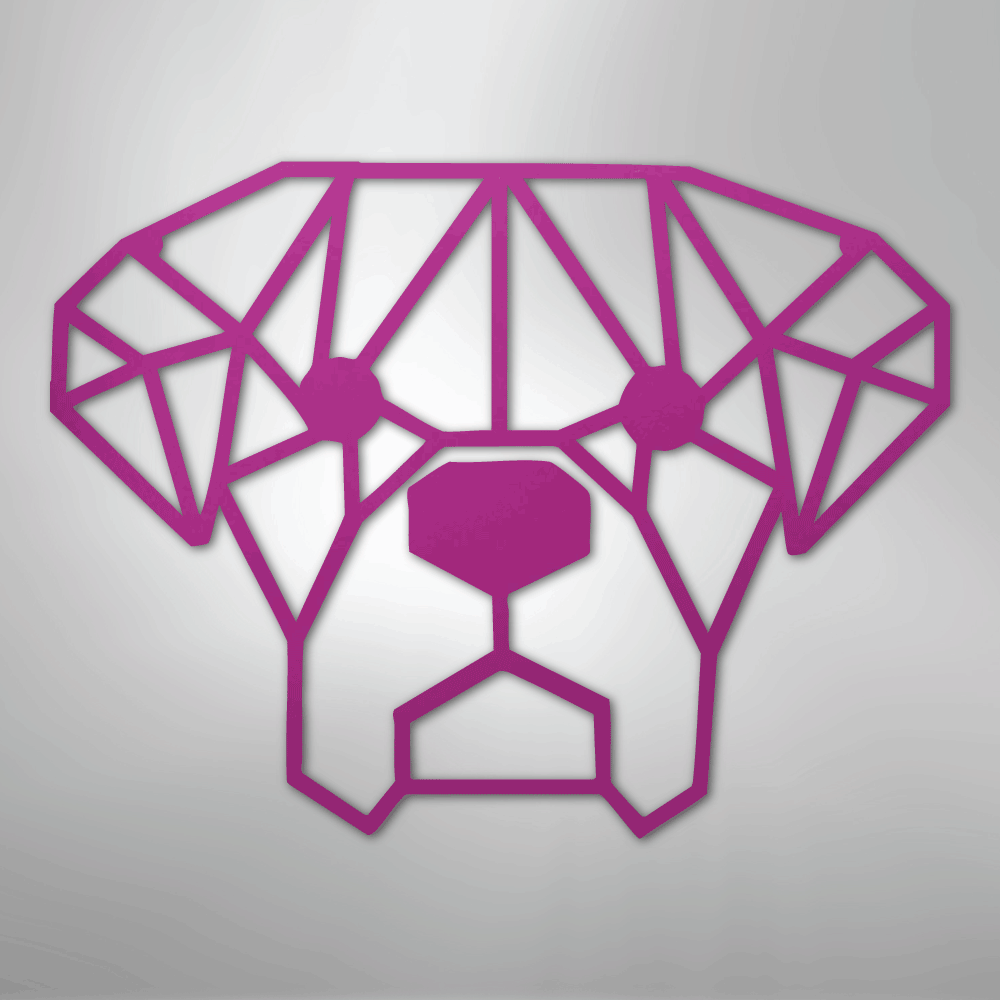 Geometric Dog - Steel Sign