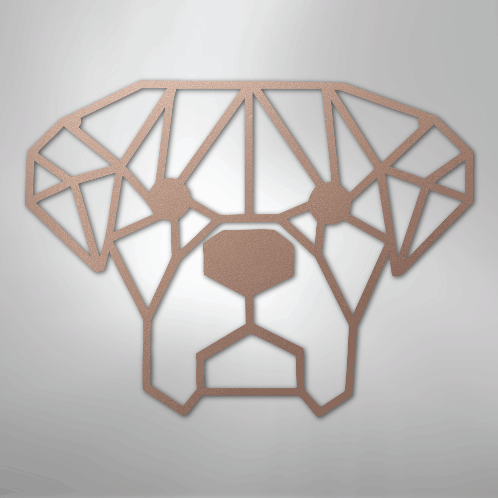 Geometric Dog - Steel Sign