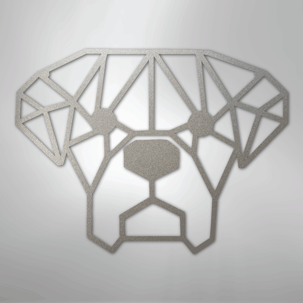 Geometric Dog - Steel Sign