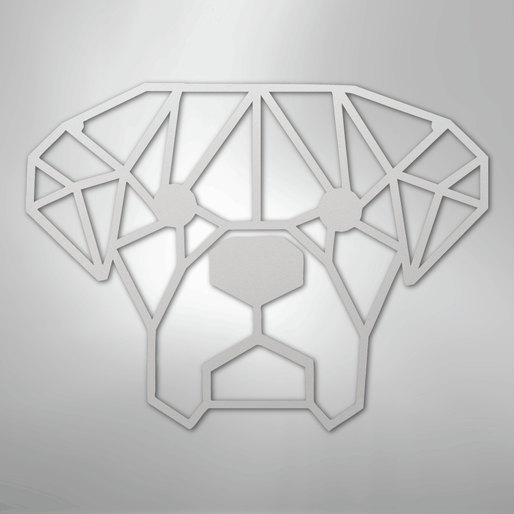 Geometric Dog - Steel Sign