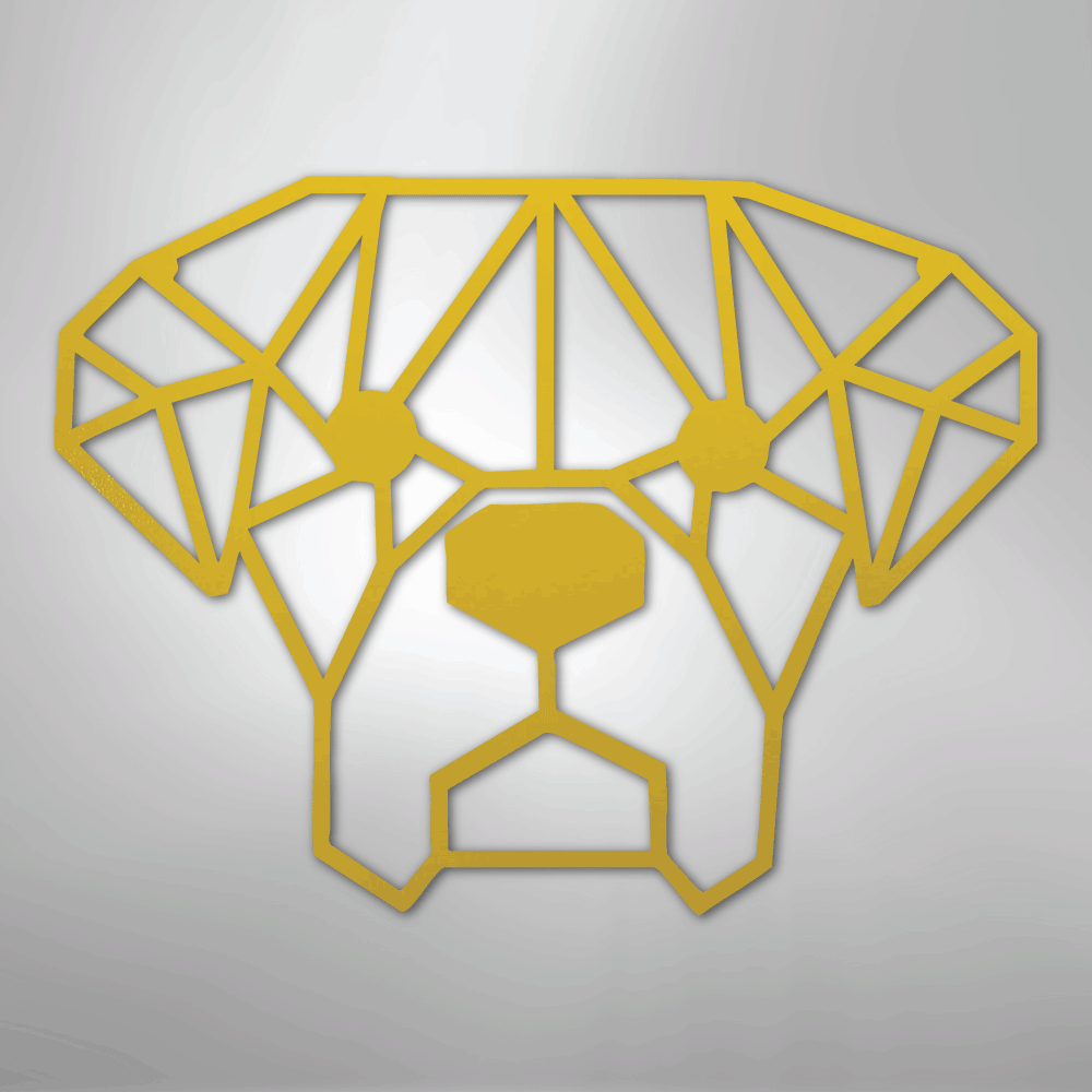 Geometric Dog - Steel Sign