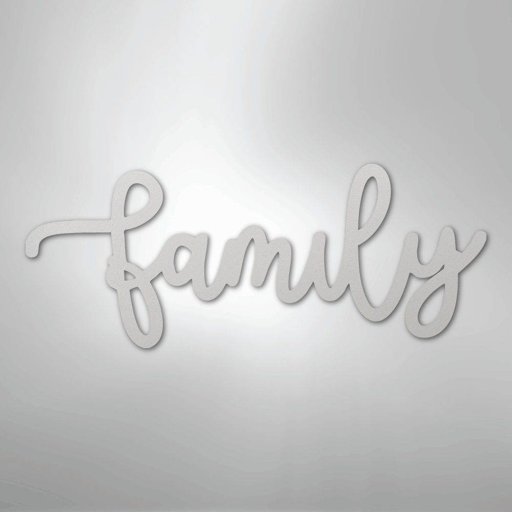 Family Script - Steel Sign