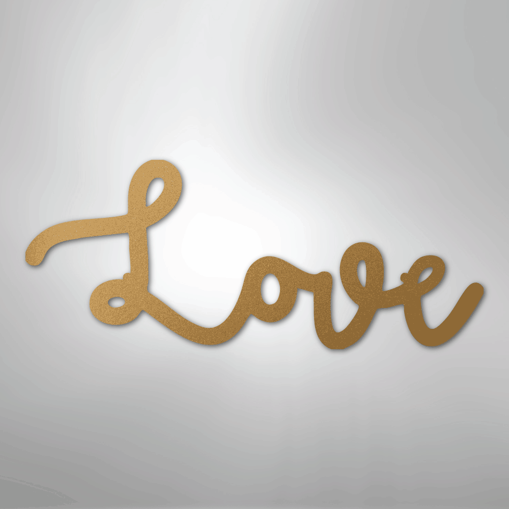 Love Script - Steel Sign