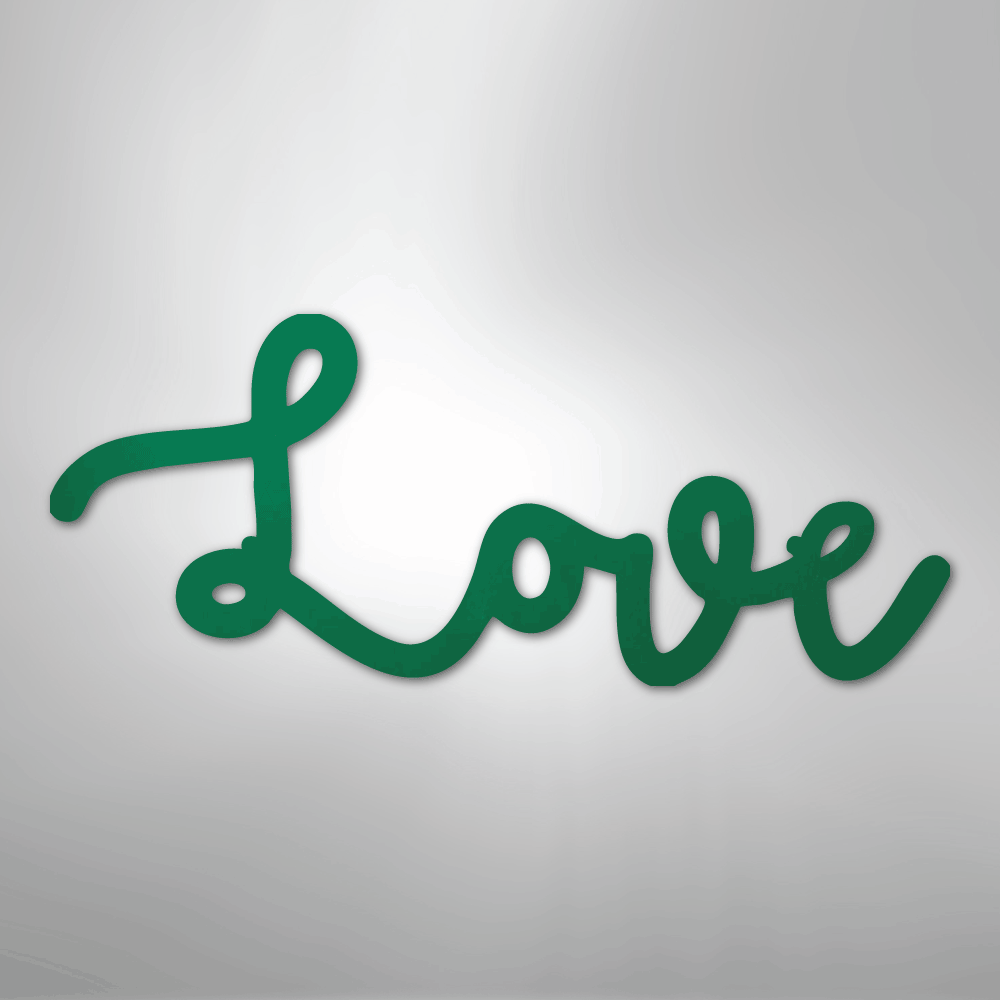 Love Script - Steel Sign