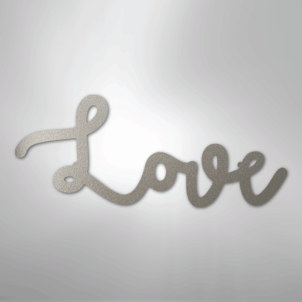 Love Script - Steel Sign