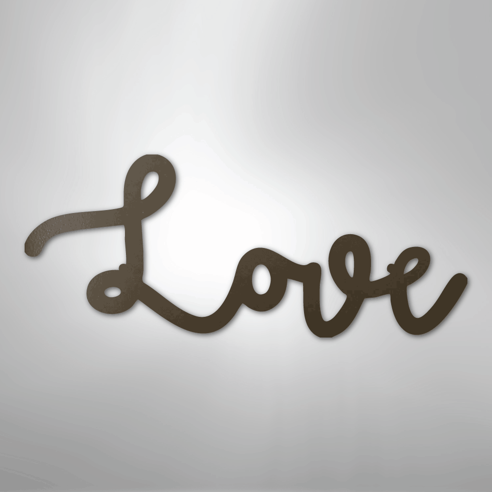 Love Script - Steel Sign