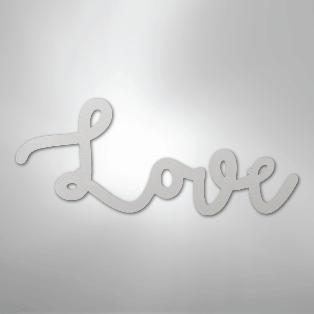 Love Script - Steel Sign