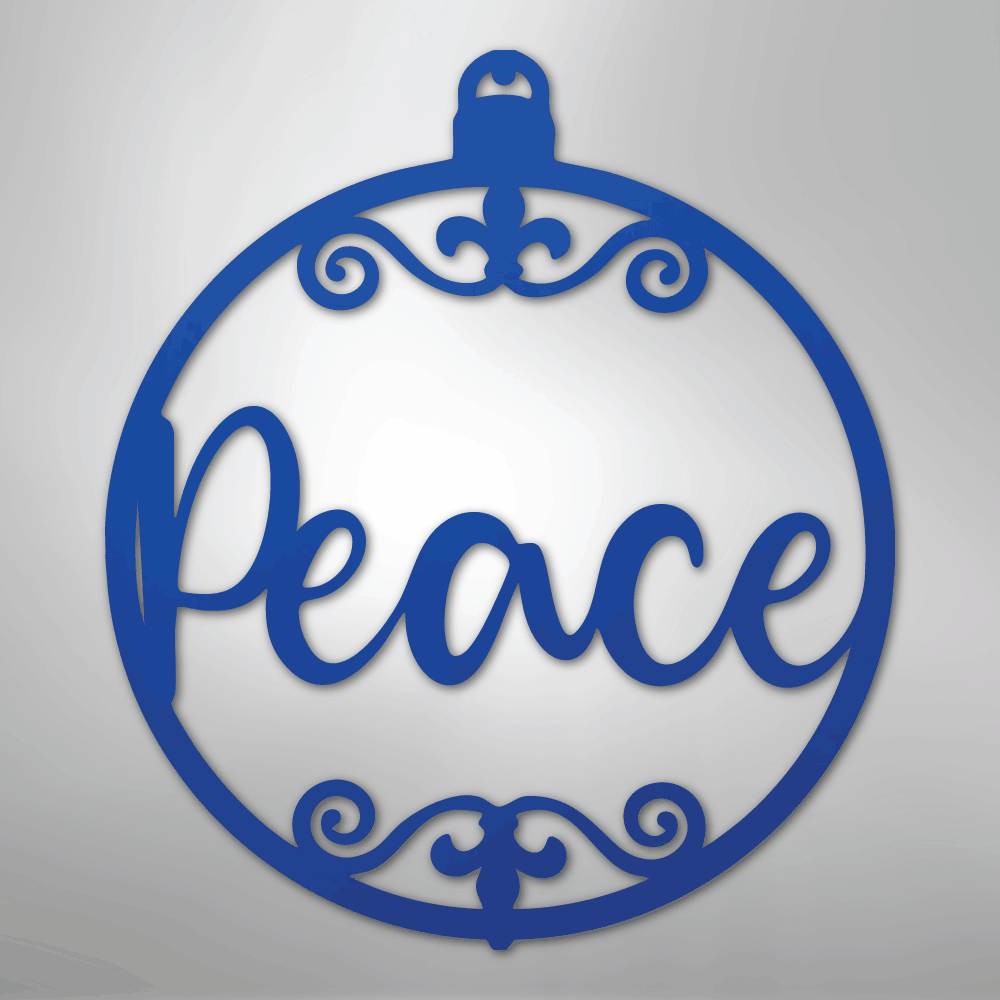 Peace Ornament - Steel Sign