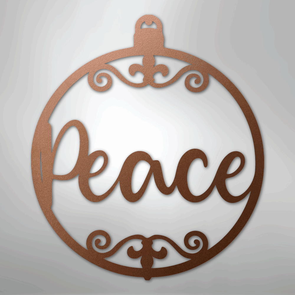 Peace Ornament - Steel Sign