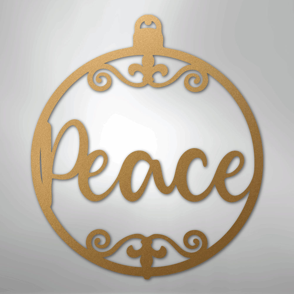 Peace Ornament - Steel Sign
