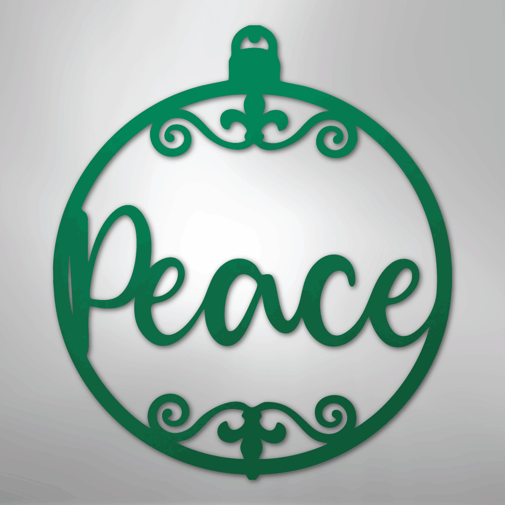Peace Ornament - Steel Sign