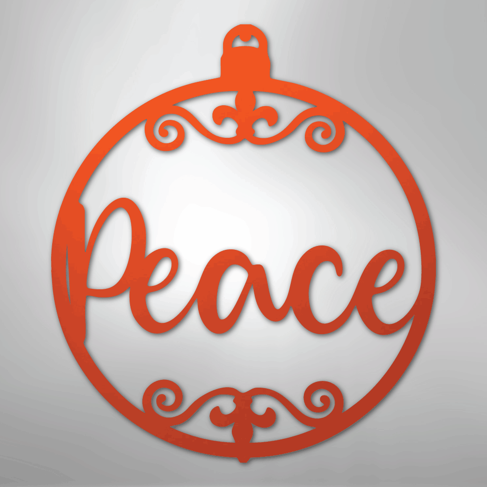 Peace Ornament - Steel Sign