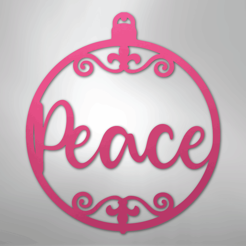 Peace Ornament - Steel Sign