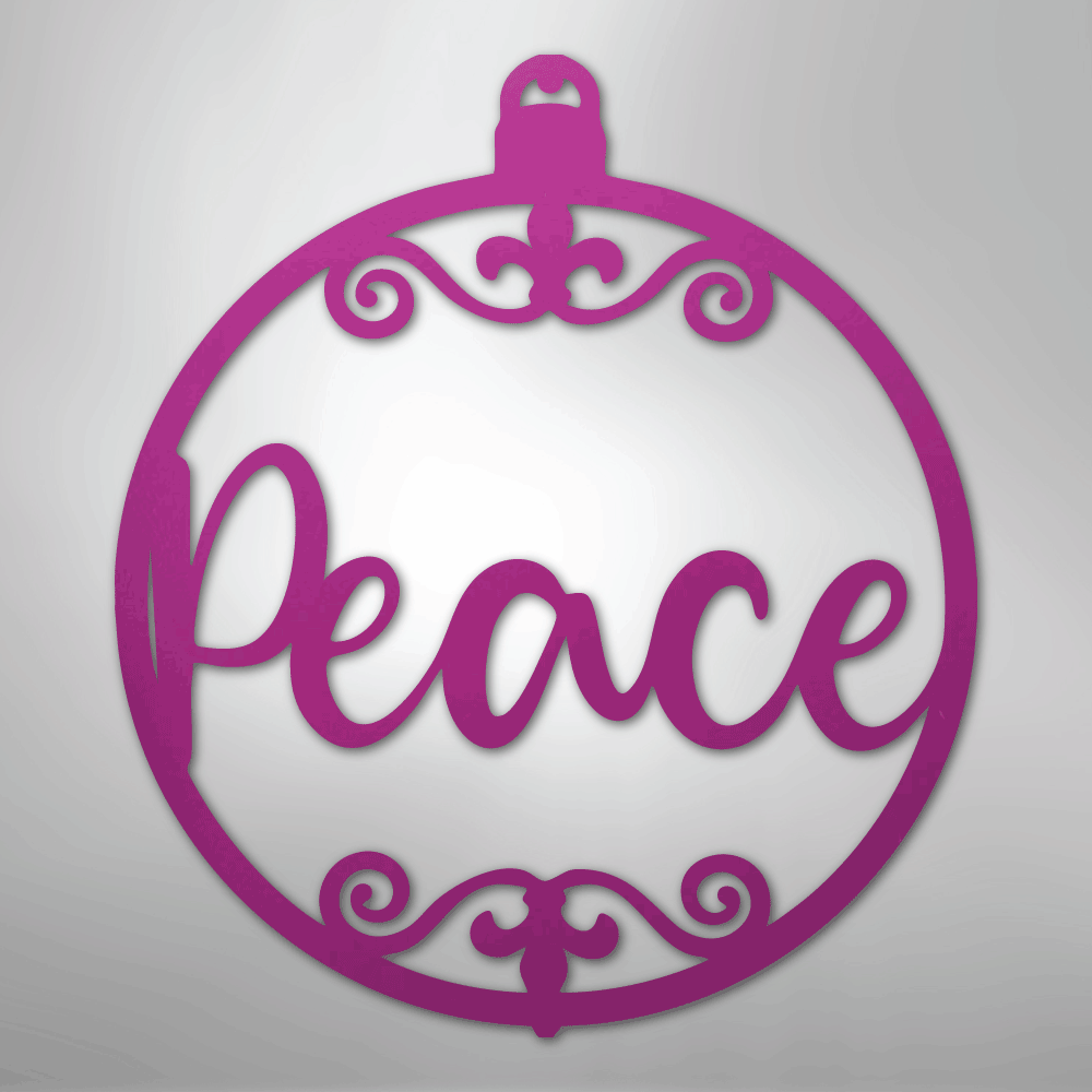 Peace Ornament - Steel Sign