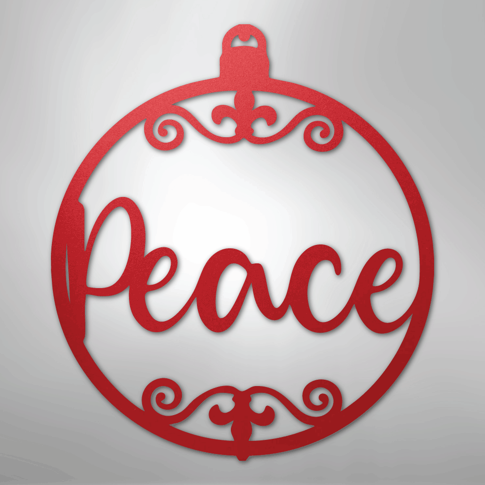 Peace Ornament - Steel Sign