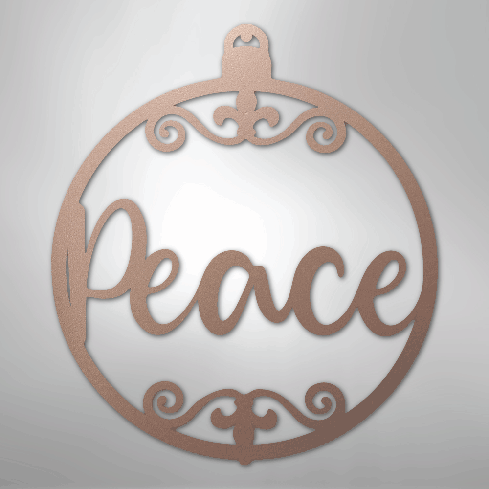 Peace Ornament - Steel Sign