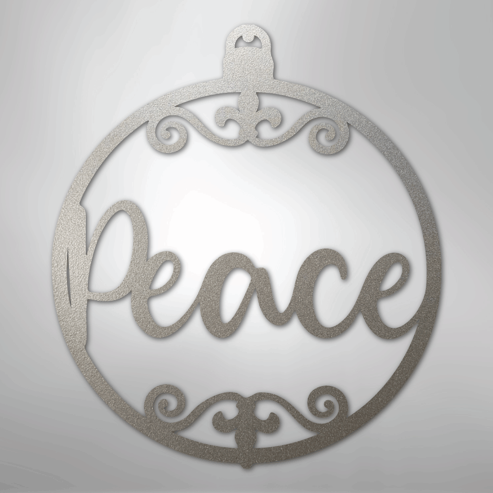 Peace Ornament - Steel Sign