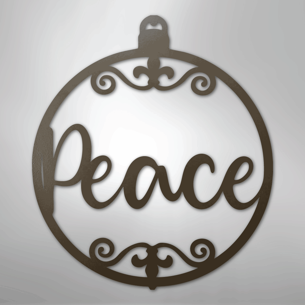 Peace Ornament - Steel Sign