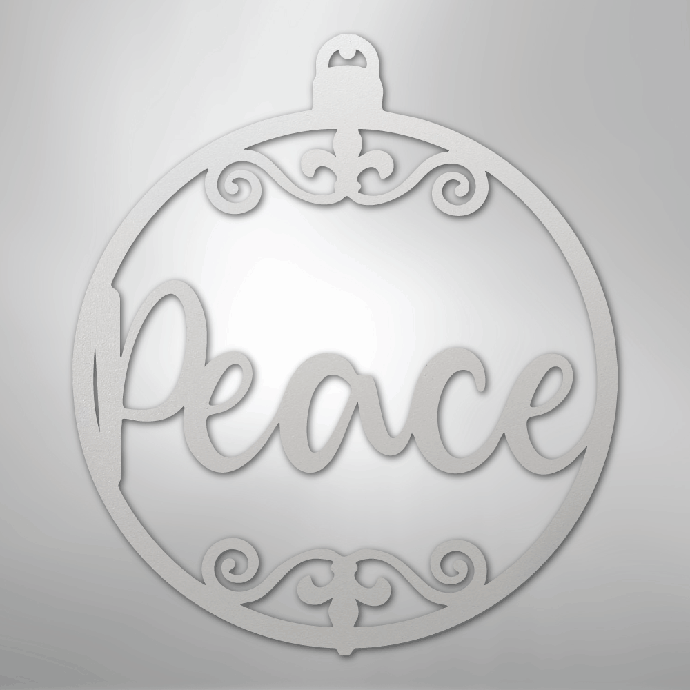 Peace Ornament - Steel Sign