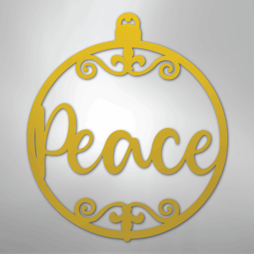 Peace Ornament - Steel Sign